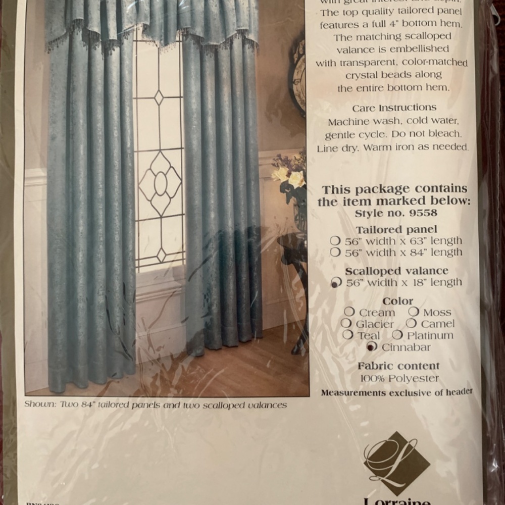 Red Cinnabar Curtains & Valances (NWOT) - Picture 7 of 11